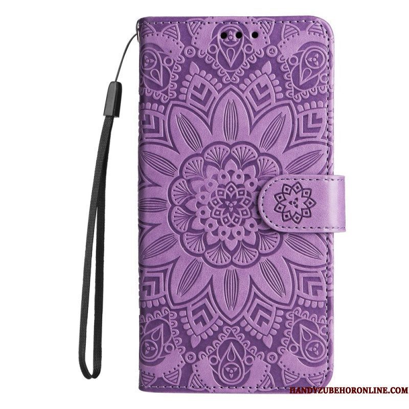 Folio-hoesje voor Xiaomi Redmi Note 12 Pro Plus Met Ketting Mandala-decoratie Met Riem