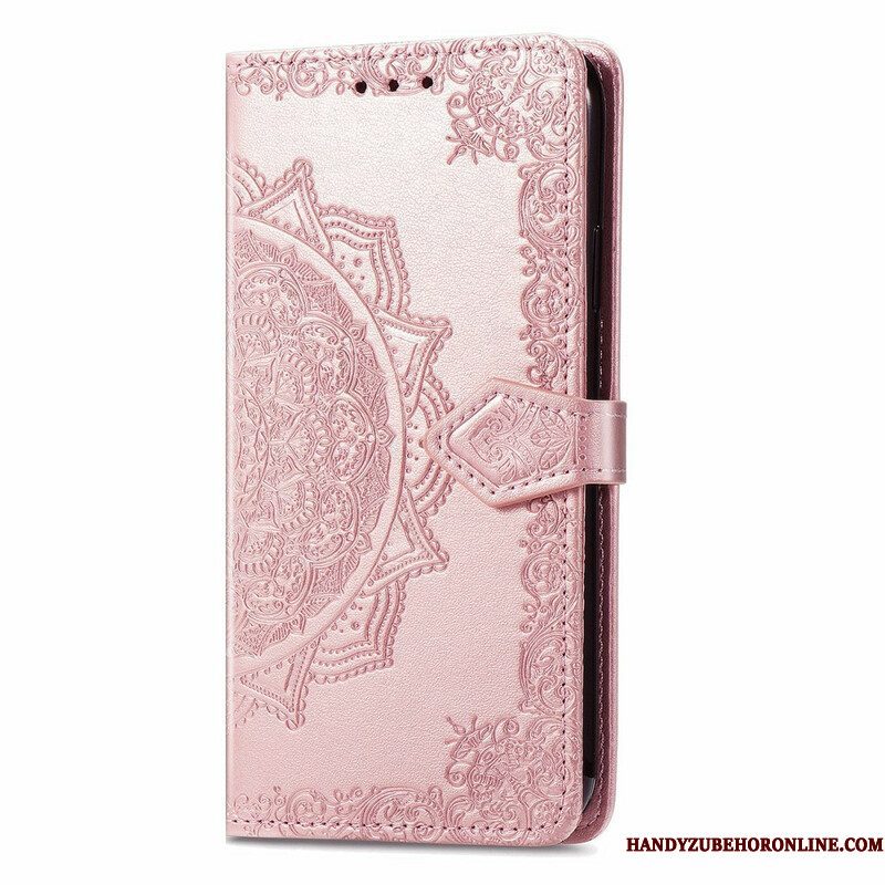 Folio-hoesje voor iPhone 13 Mini Mandala Middeleeuwen