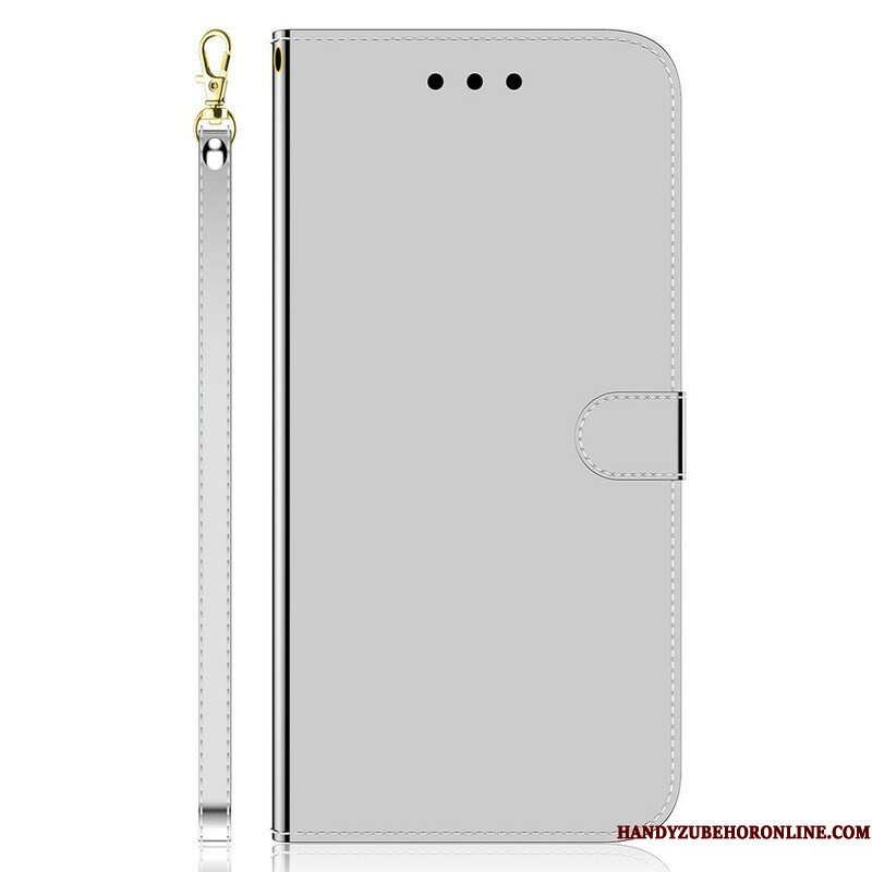 Folio-hoesje voor iPhone 13 Pro Spiegelhoes Van Imitatieleer