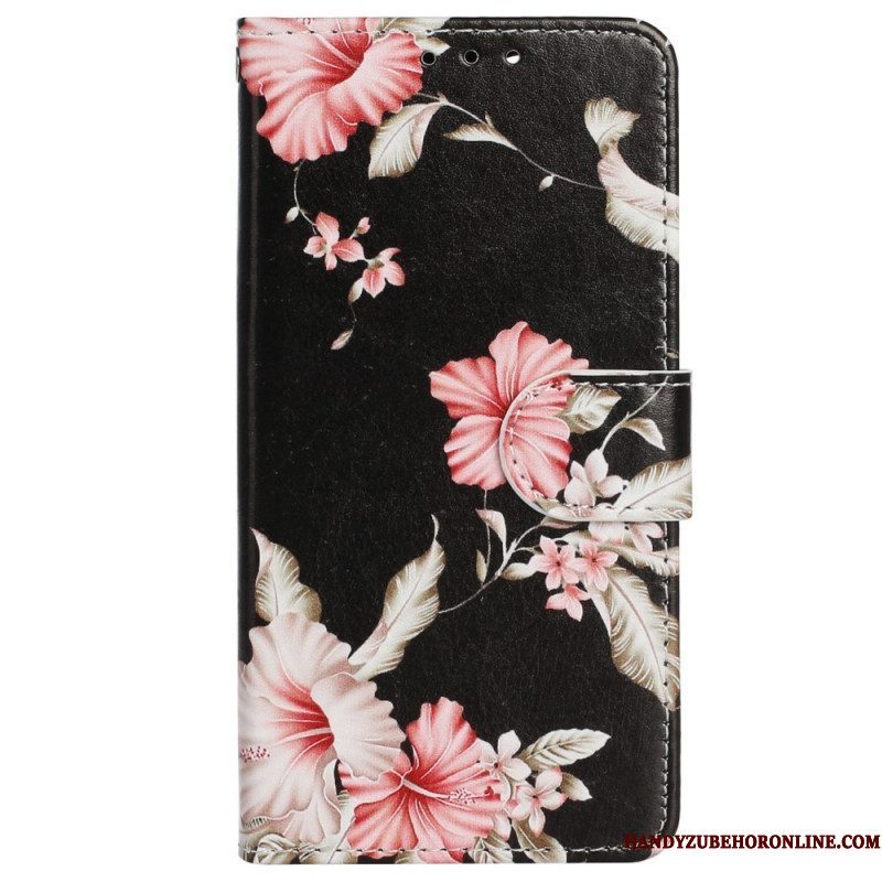 Folio-hoesje voor iPhone 14 Bloemen