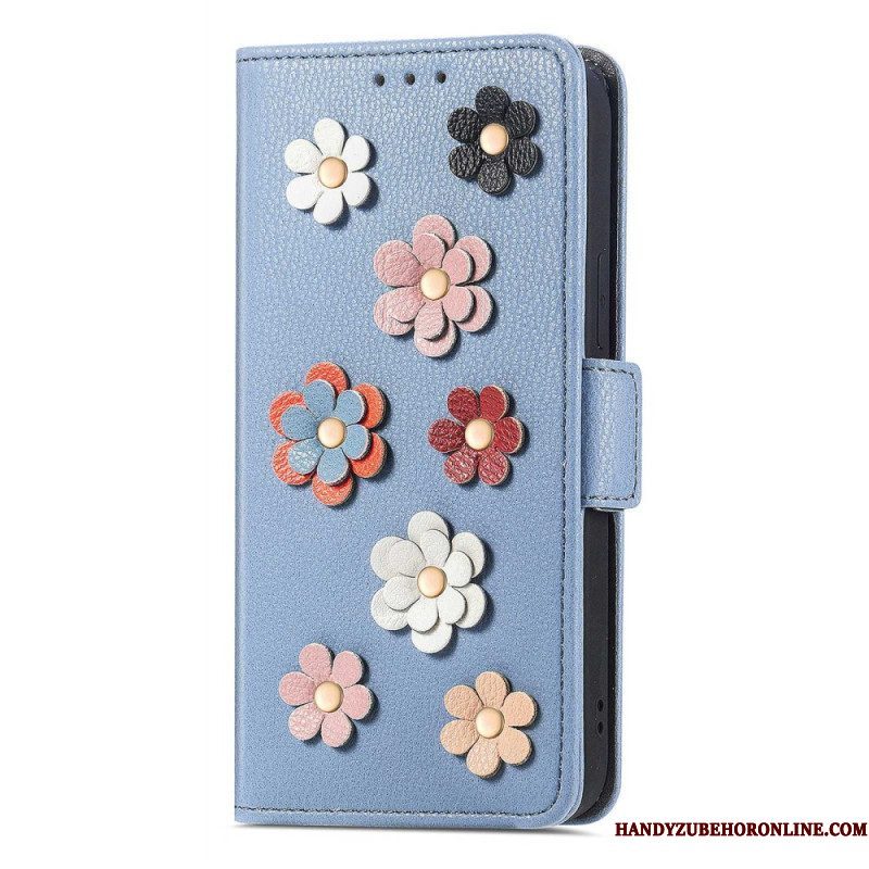 Folio-hoesje voor iPhone 14 Decoratieve Bloemen