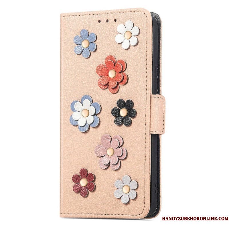 Folio-hoesje voor iPhone 14 Decoratieve Bloemen