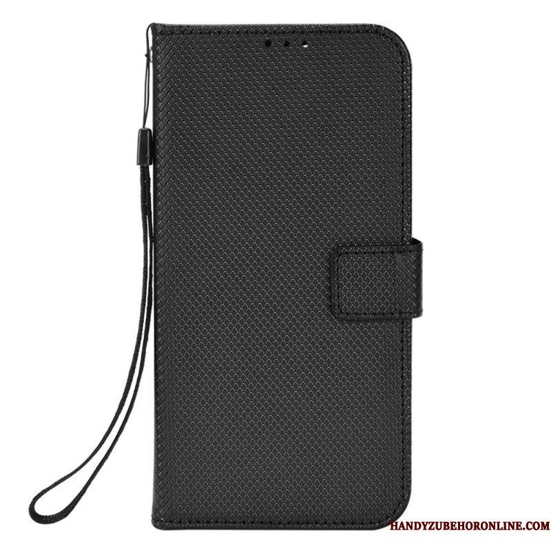 Folio-hoesje voor iPhone 14 Met Ketting Stijlvol Imitatieleer Met Bandjes