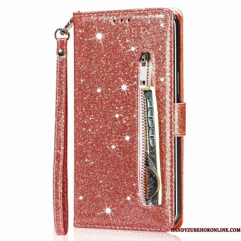 Folio-hoesje voor iPhone 14 Pro Max Portemonnee Leren Glitter Portemonnee