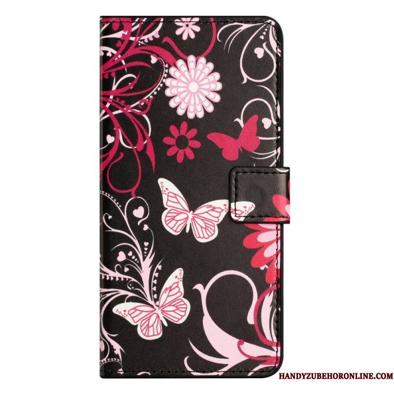 Folio-hoesje voor iPhone 14 Vlinders