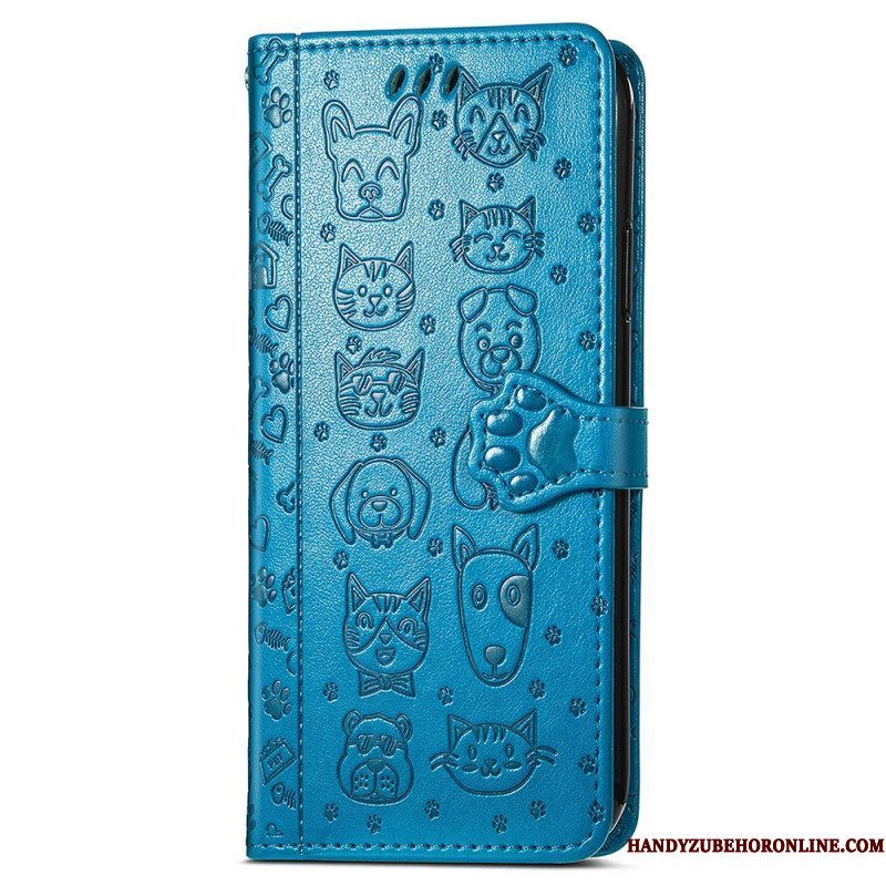 Folio-hoesje voor iPhone 15 Pro Geanimeerde Dieren