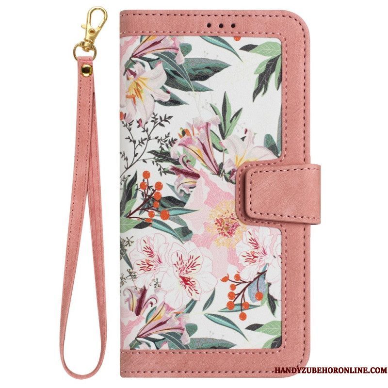 Folio-hoesje voor iPhone 15 Pro Max Luxe Bloemen