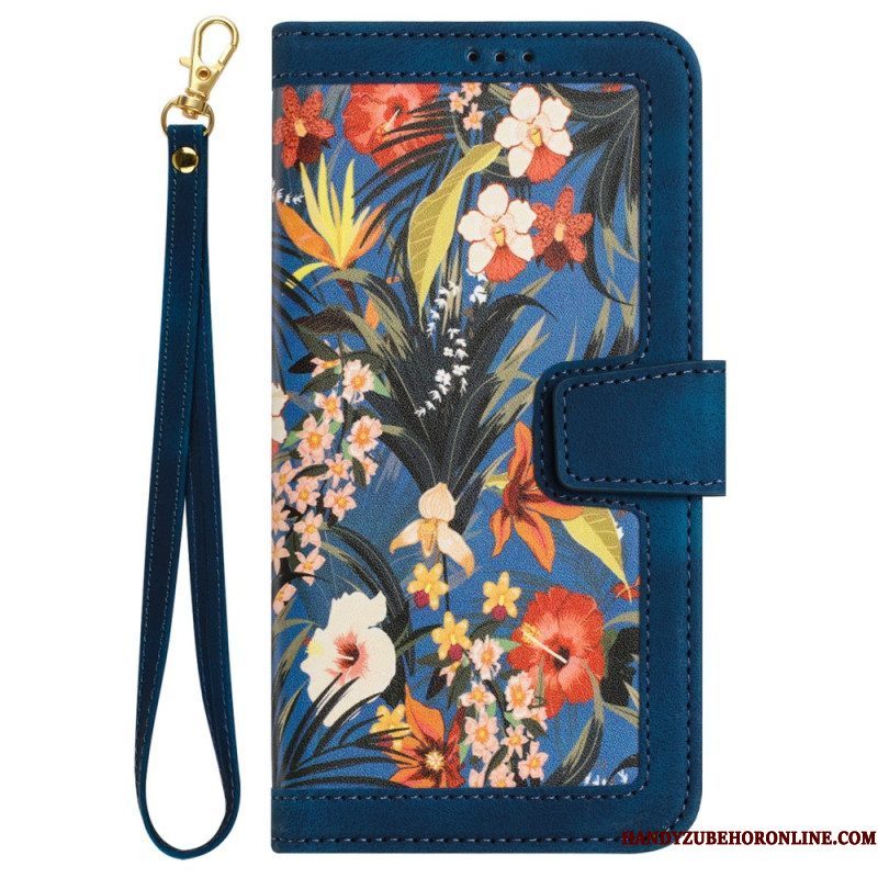 Folio-hoesje voor iPhone 15 Pro Max Luxe Bloemen