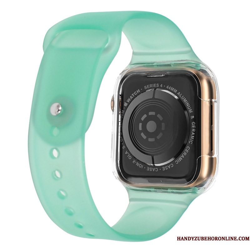 Hoesje Apple Watch Series 1 Siliconen Twee Kleuren Groen, Hoes Apple Watch Series 1 Bescherming Pu Sport