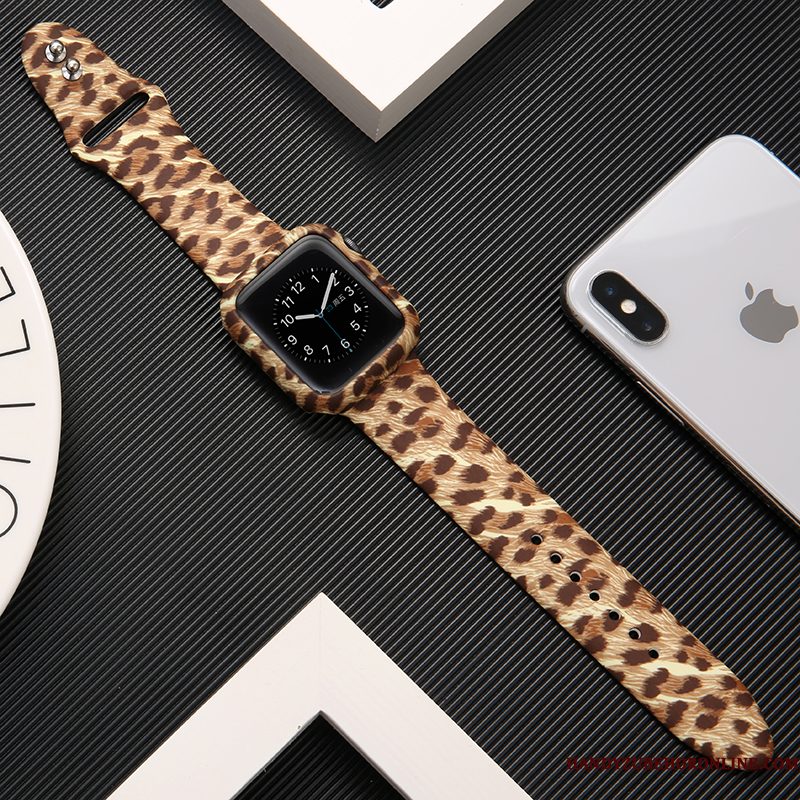 Hoesje Apple Watch Series 1 Siliconen Zwart Trendy Merk, Hoes Apple Watch Series 1 Bescherming Bedrukken