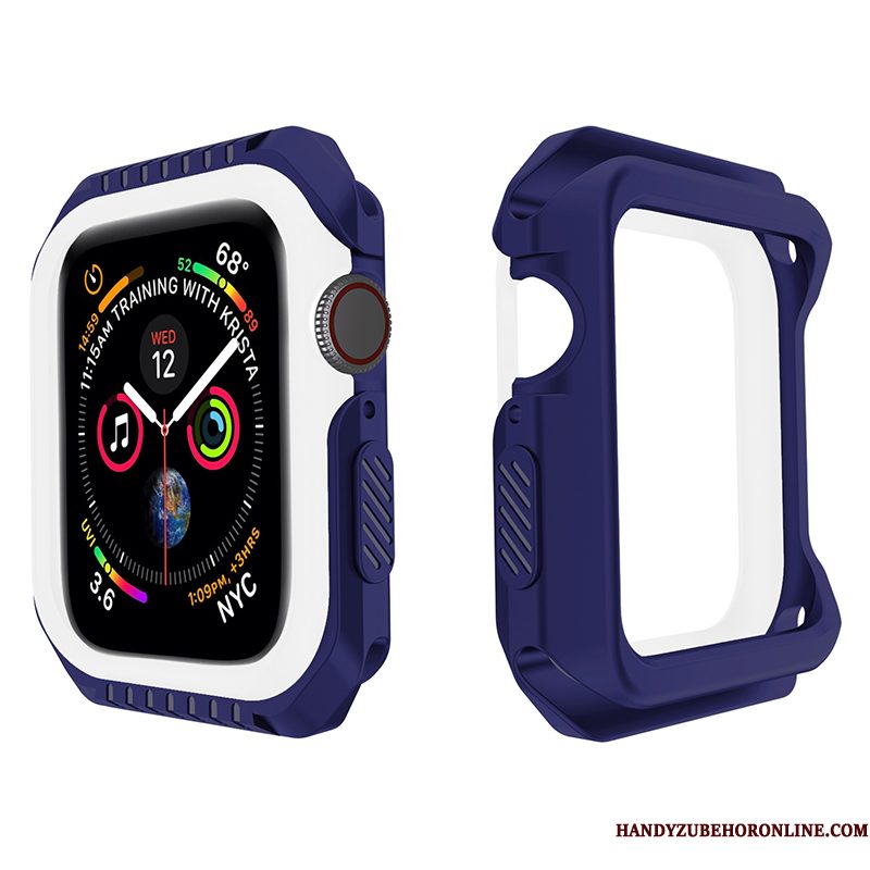 Hoesje Apple Watch Series 1 Zacht Zwart Geel, Hoes Apple Watch Series 1 Bescherming Anti-fall