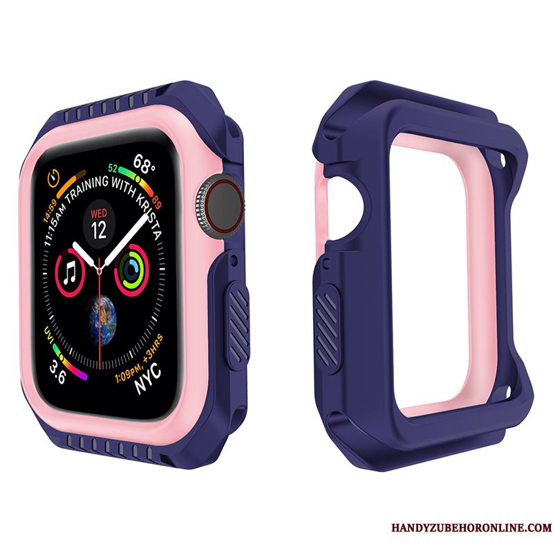 Hoesje Apple Watch Series 1 Zacht Zwart Geel, Hoes Apple Watch Series 1 Bescherming Anti-fall