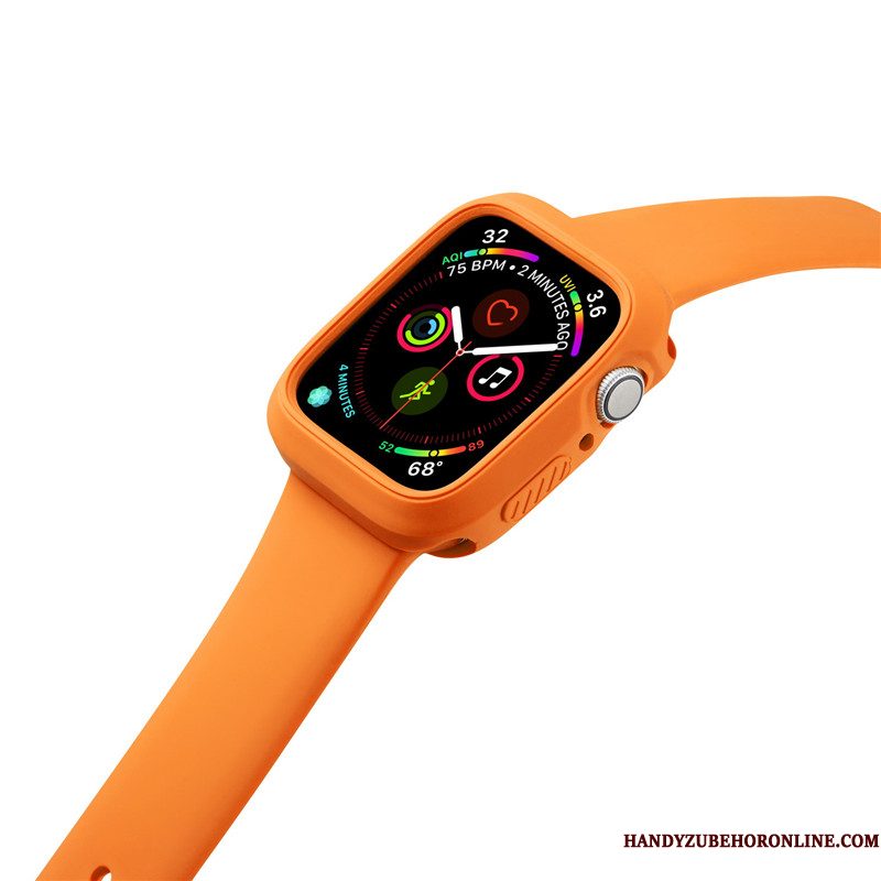 Hoesje Apple Watch Series 2 Siliconen Anti-fall Sport, Hoes Apple Watch Series 2 Oranje