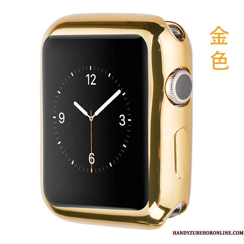 Hoesje Apple Watch Series 2 Zakken Anti-fall Plating, Hoes Apple Watch Series 2 Zacht Dun Zwart