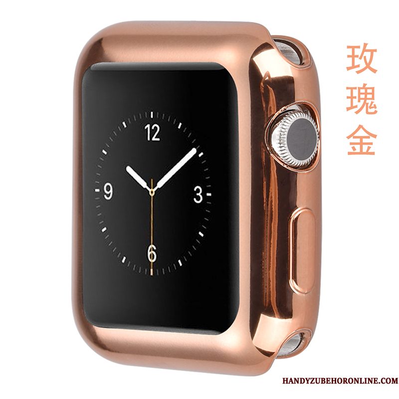 Hoesje Apple Watch Series 2 Zakken Anti-fall Plating, Hoes Apple Watch Series 2 Zacht Dun Zwart