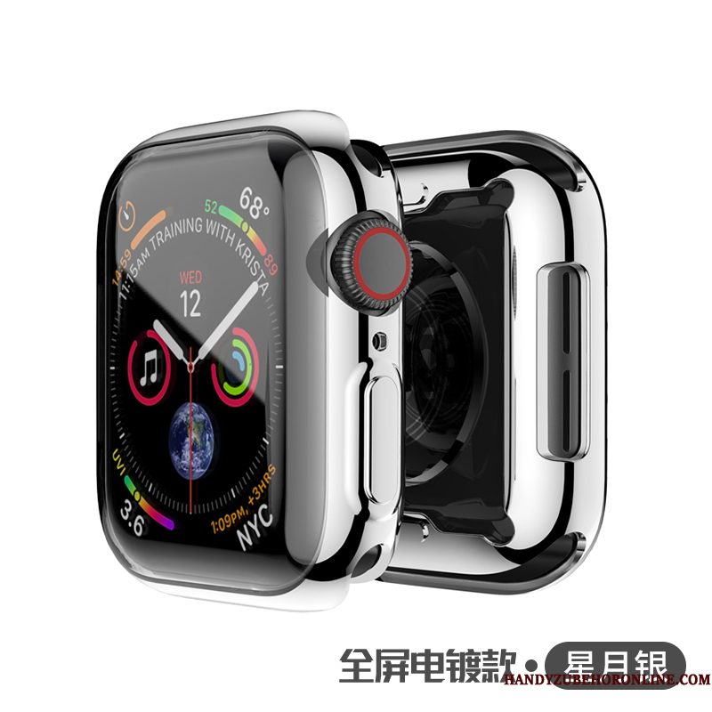 Hoesje Apple Watch Series 3 Zakken Goud Plating, Hoes Apple Watch Series 3 Metaal Doorzichtig Gemeenschappelijk