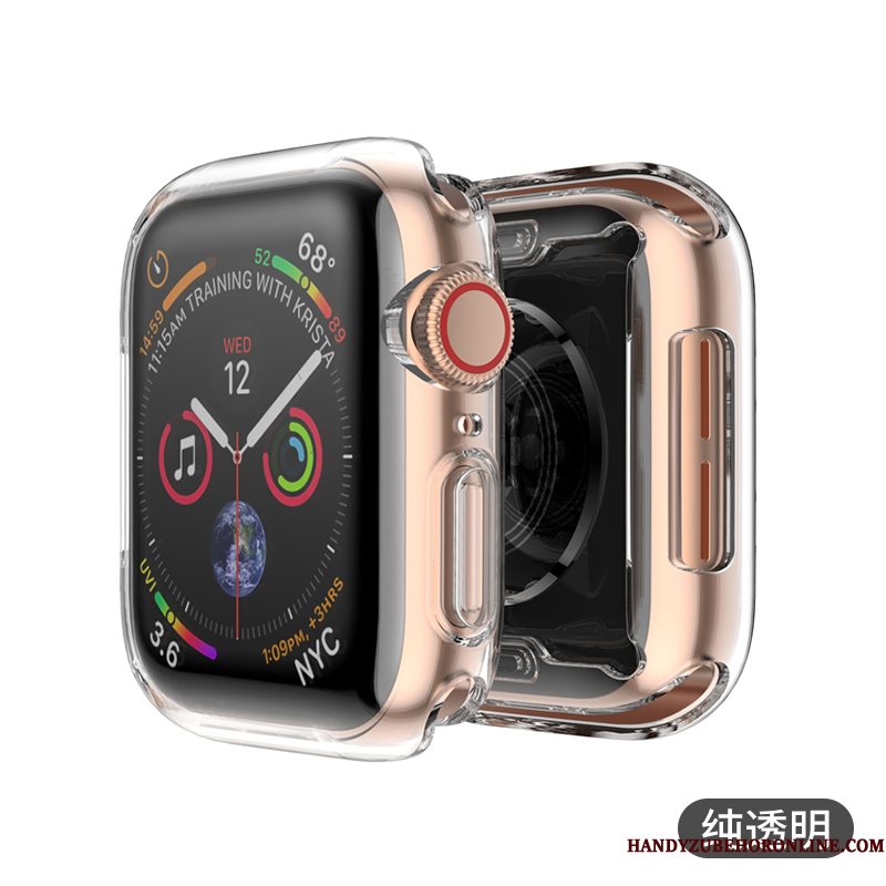 Hoesje Apple Watch Series 3 Zakken Goud Plating, Hoes Apple Watch Series 3 Metaal Doorzichtig Gemeenschappelijk