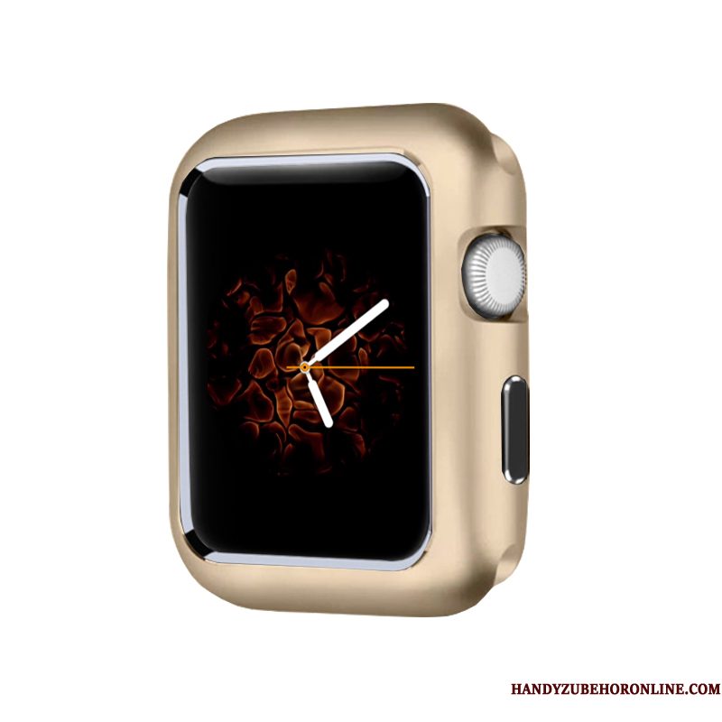 Hoesje Apple Watch Series 3 Zakken Omlijsting Goud, Hoes Apple Watch Series 3 Metaal Magnetisch