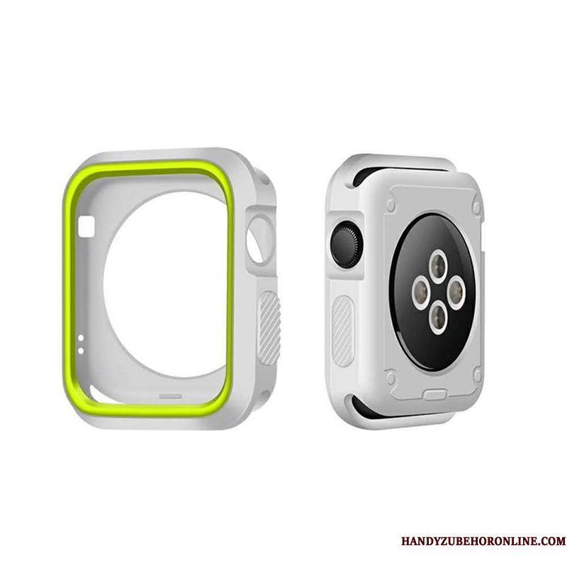 Hoesje Apple Watch Series 4 Bescherming Accessoires Anti-fall, Hoes Apple Watch Series 4 Zacht Omlijsting Groen