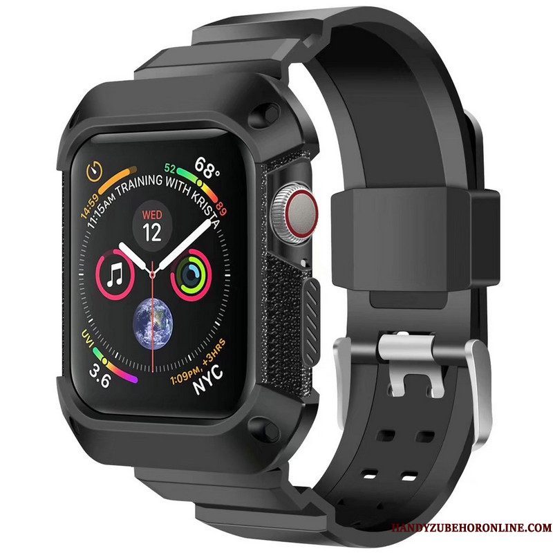 Hoesje Apple Watch Series 4 Bescherming Blauw Pantser, Hoes Apple Watch Series 4 Sport Anti-fall