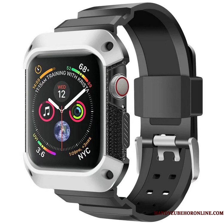 Hoesje Apple Watch Series 4 Bescherming Blauw Pantser, Hoes Apple Watch Series 4 Sport Anti-fall