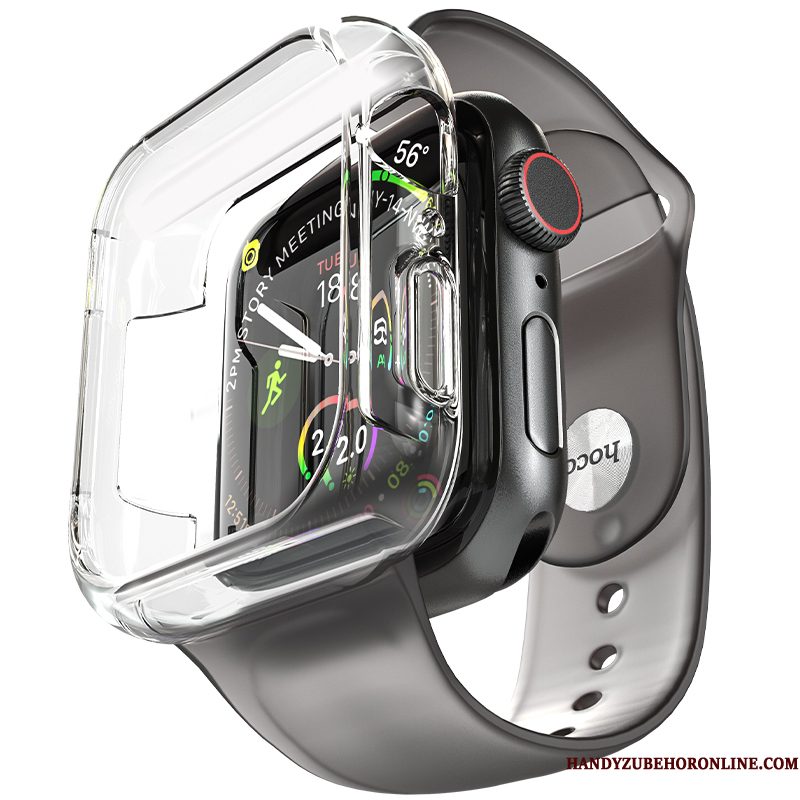 Hoesje Apple Watch Series 4 Siliconen Accessoires Trend, Hoes Apple Watch Series 4 Zacht Plating Blauw