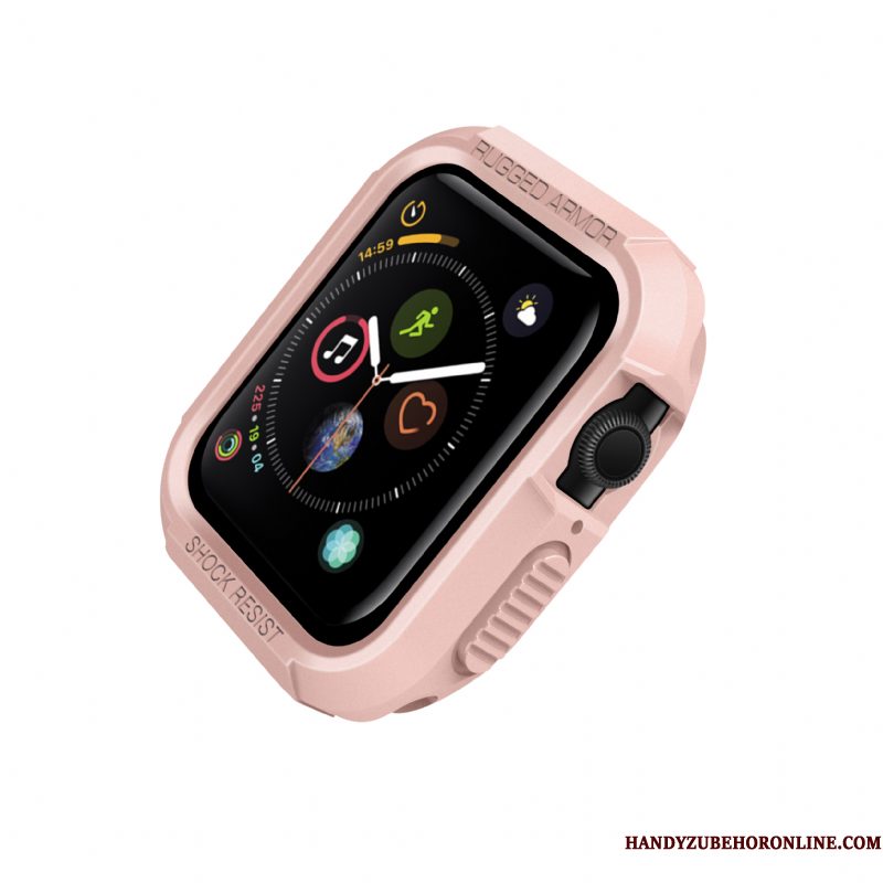 Hoesje Apple Watch Series 4 Siliconen Anti-fall Wit, Hoes Apple Watch Series 4 Bescherming