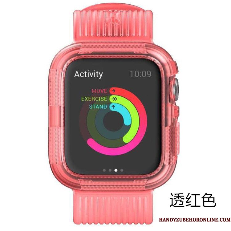 Hoesje Apple Watch Series 4 Siliconen Sport Anti-fall, Hoes Apple Watch Series 4 Bescherming Grijs Pantser