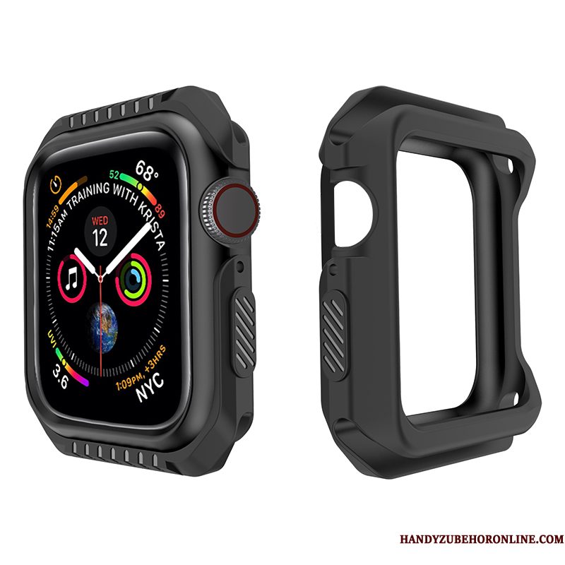 Hoesje Apple Watch Series 4 Siliconen Sport Omlijsting, Hoes Apple Watch Series 4 Bescherming Accessoires Rood