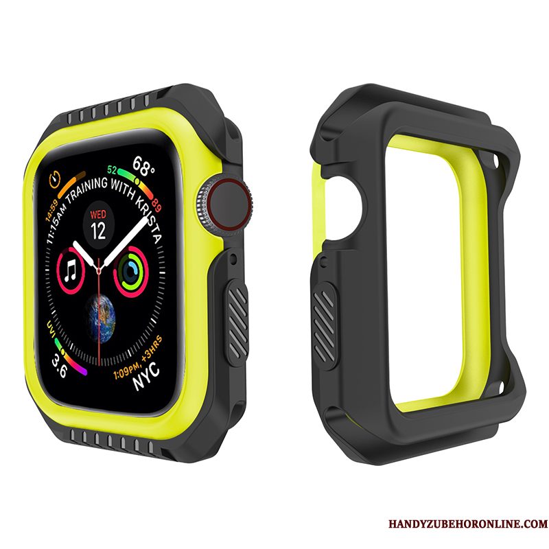 Hoesje Apple Watch Series 4 Siliconen Sport Omlijsting, Hoes Apple Watch Series 4 Bescherming Accessoires Rood