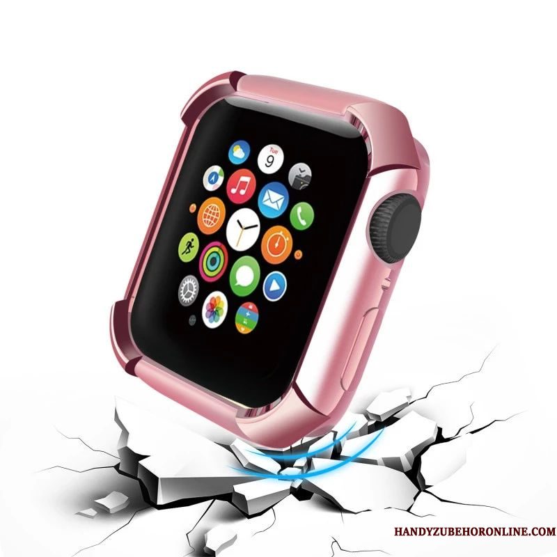 Hoesje Apple Watch Series 4 Siliconen Trend Anti-fall, Hoes Apple Watch Series 4 Zakken Plating Accessoires