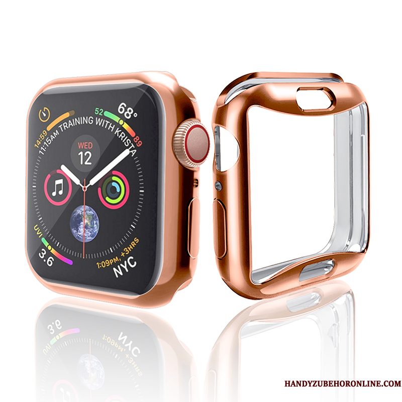 Hoesje Apple Watch Series 4 Zakken Accessoires Trend, Hoes Apple Watch Series 4 Siliconen Anti-fall Goud