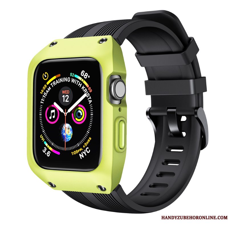 Hoesje Apple Watch Series 5 Scheppend Anti-fall Sport, Hoes Apple Watch Series 5 Bescherming Groen