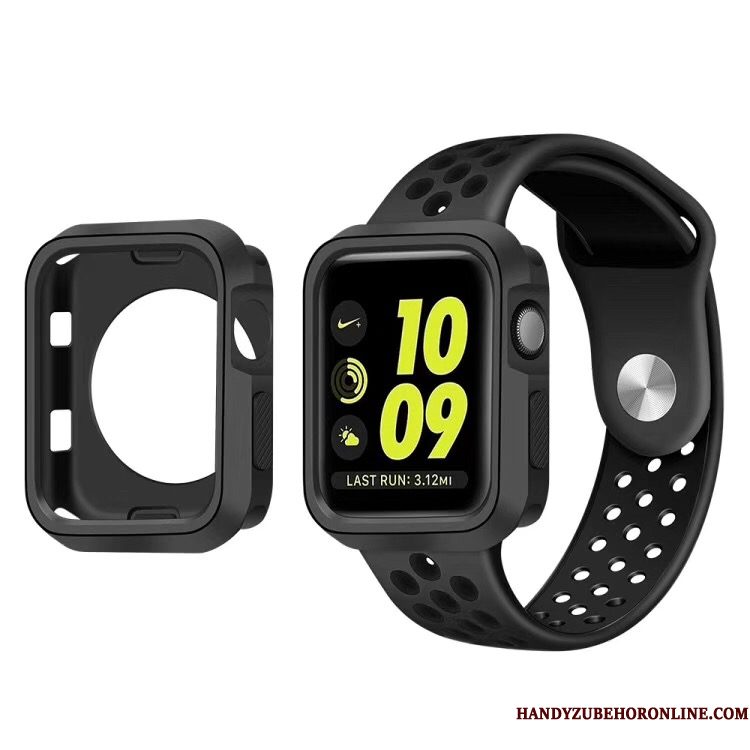 Hoesje Apple Watch Series 5 Siliconen Sport Het Uitstralen, Hoes Apple Watch Series 5 Bescherming Wit