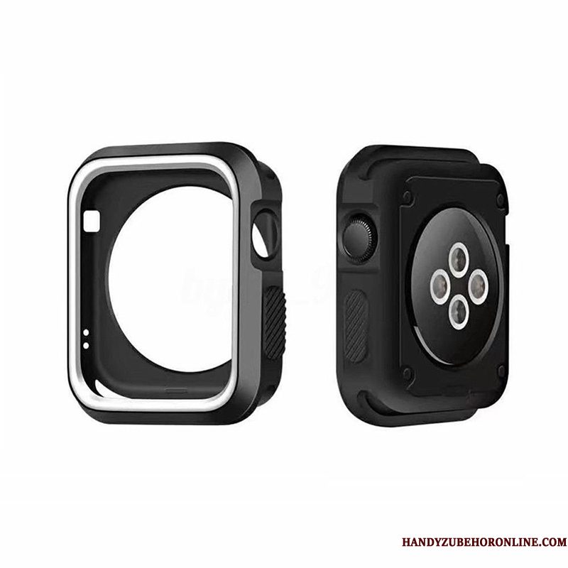 Hoesje Apple Watch Series 5 Zacht Anti-fall Wit, Hoes Apple Watch Series 5 Bescherming Omlijsting Accessoires