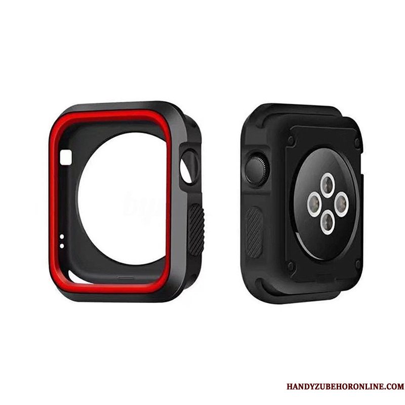 Hoesje Apple Watch Series 5 Zacht Anti-fall Wit, Hoes Apple Watch Series 5 Bescherming Omlijsting Accessoires