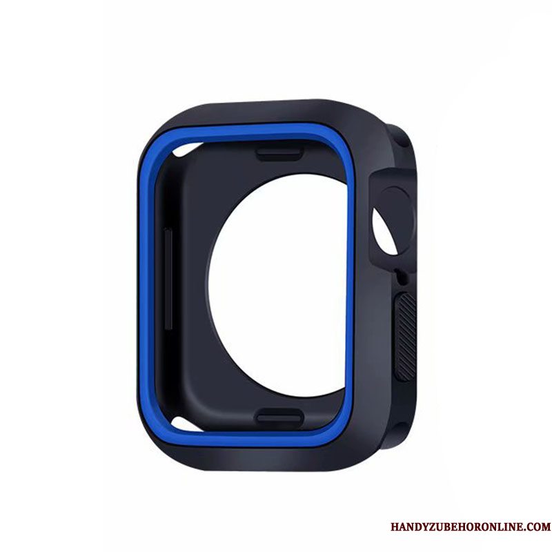 Hoesje Apple Watch Series 5 Zakken Blauw Omlijsting, Hoes Apple Watch Series 5 Bescherming