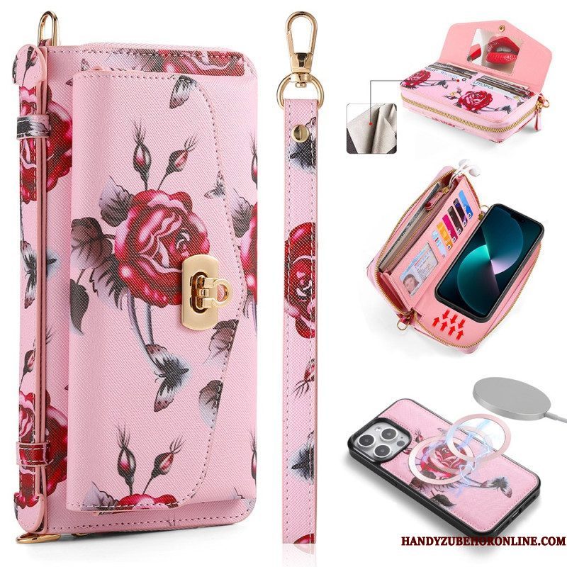 Hoesje Flip Case voor iPhone 15 Pro Compleet Accessoire Met Afneembare Schaal