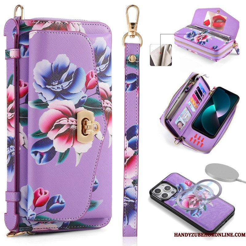 Hoesje Flip Case voor iPhone 15 Pro Compleet Accessoire Met Afneembare Schaal