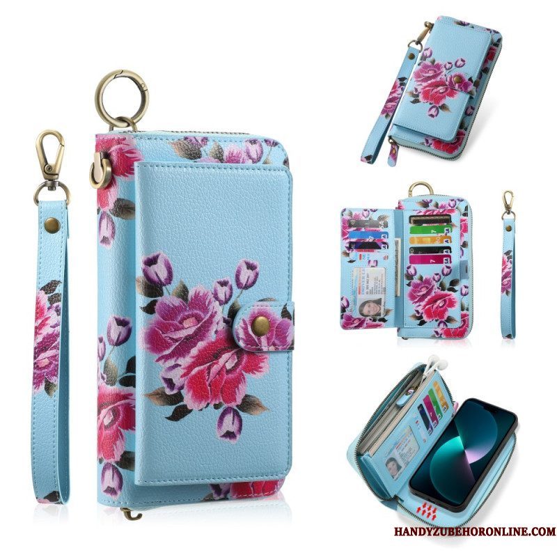 Hoesje Flip Case voor iPhone 15 Pro Max Afneembare Schaal En Handmatige Riem