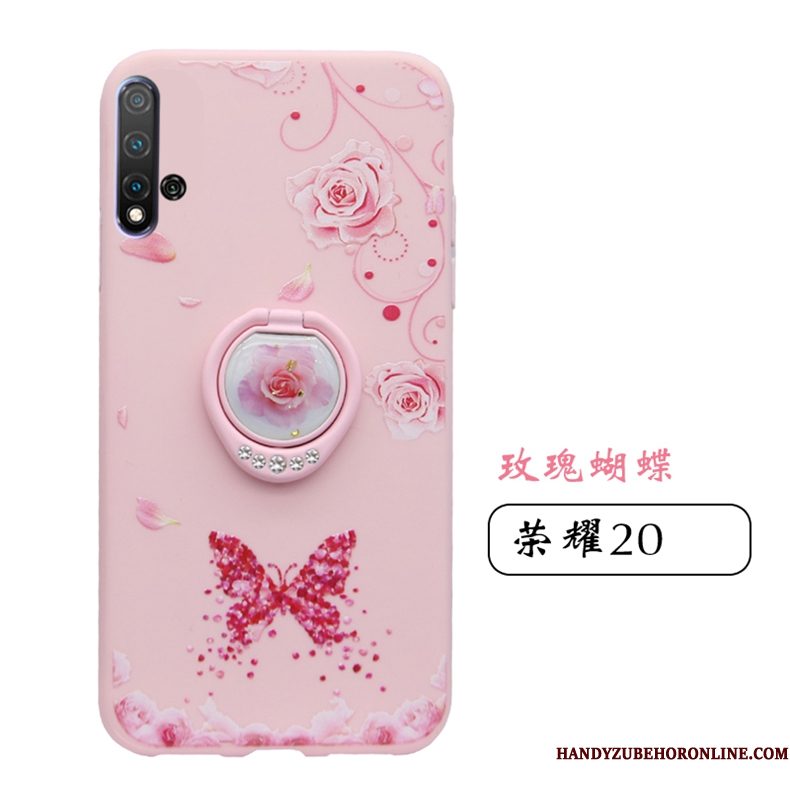 Hoesje Honor 20 Ondersteuning Dun Net Red, Hoes Honor 20 Trass Telefoon Hanger