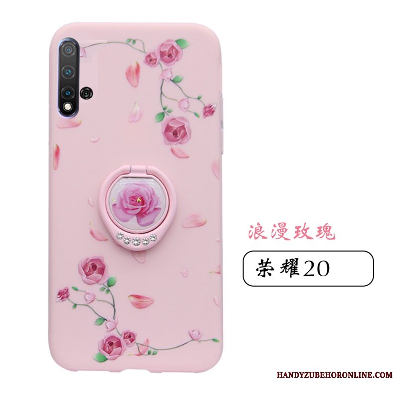 Hoesje Honor 20 Ondersteuning Dun Net Red, Hoes Honor 20 Trass Telefoon Hanger