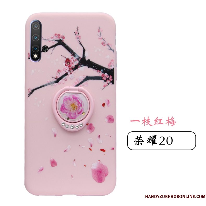 Hoesje Honor 20 Ondersteuning Dun Net Red, Hoes Honor 20 Trass Telefoon Hanger