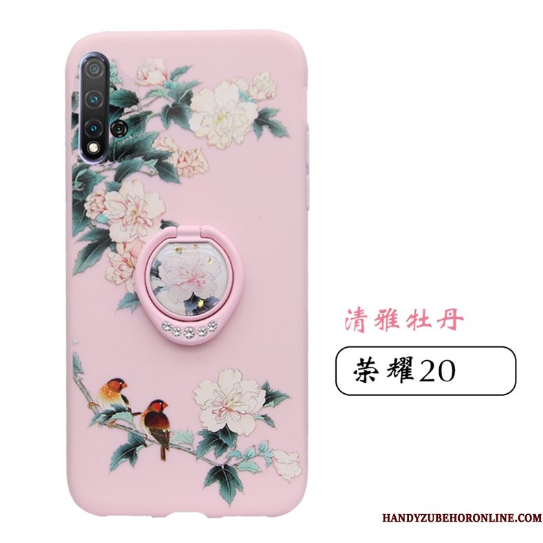 Hoesje Honor 20 Ondersteuning Dun Net Red, Hoes Honor 20 Trass Telefoon Hanger