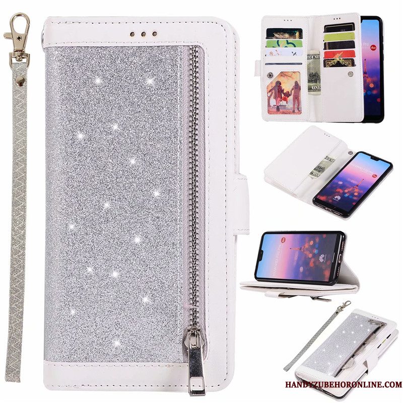 Hoesje Honor 20 Pro Folio Purper Koe, Hoes Honor 20 Pro Portemonnee Verbinding Rits