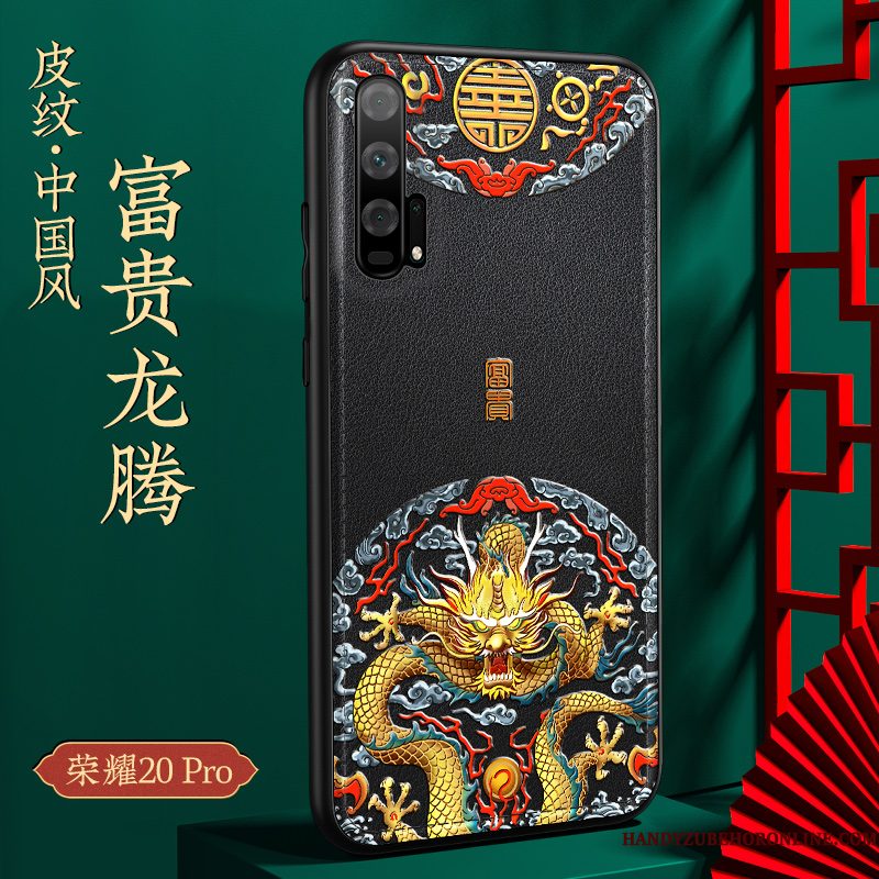 Hoesje Honor 20 Pro Leer Wind Jeugd, Hoes Honor 20 Pro Reliëf Groen Trend