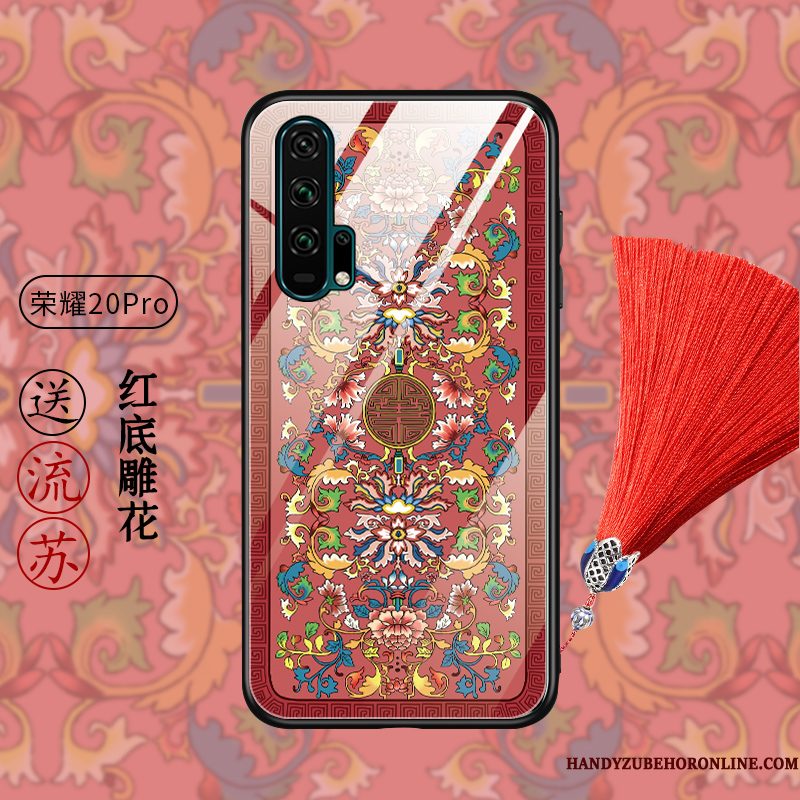 Hoesje Honor 20 Pro Vintage Anti-fall Dun, Hoes Honor 20 Pro Zakken Telefoon Snijwerk