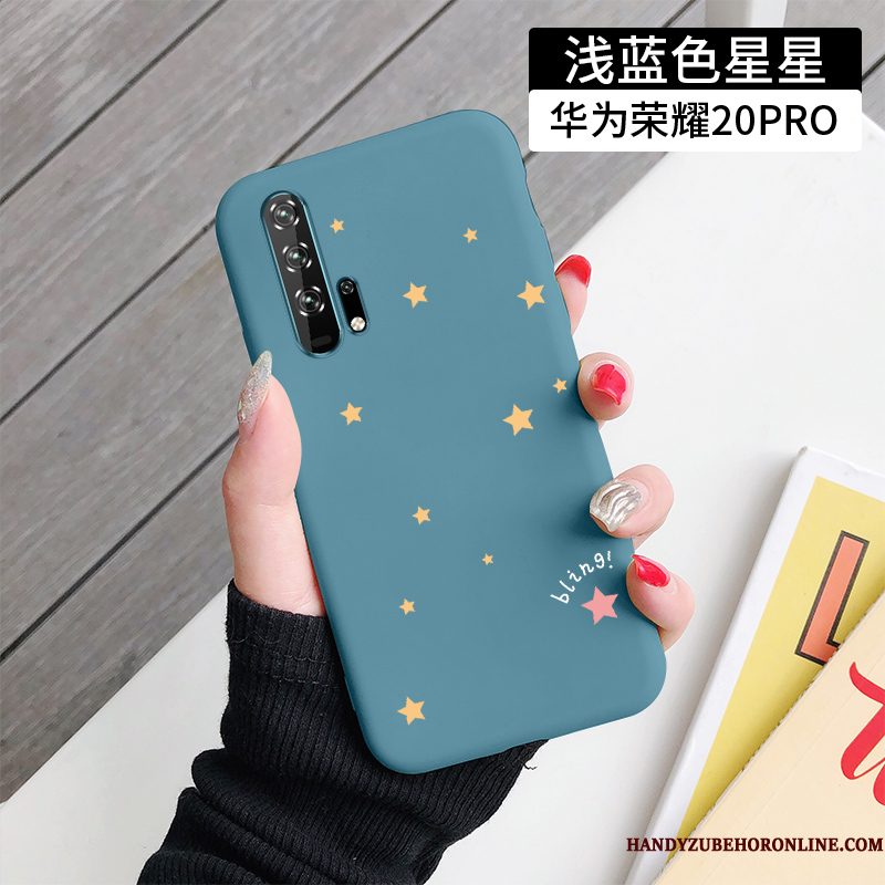 Hoesje Honor 20 Pro Zakken Eenvoudige Blauw, Hoes Honor 20 Pro Bescherming Net Redtelefoon