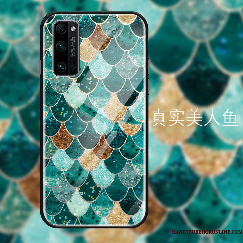 Hoesje Honor 30 Pro Mode Spiegel Glas, Hoes Honor 30 Pro Bescherming Vers Groen