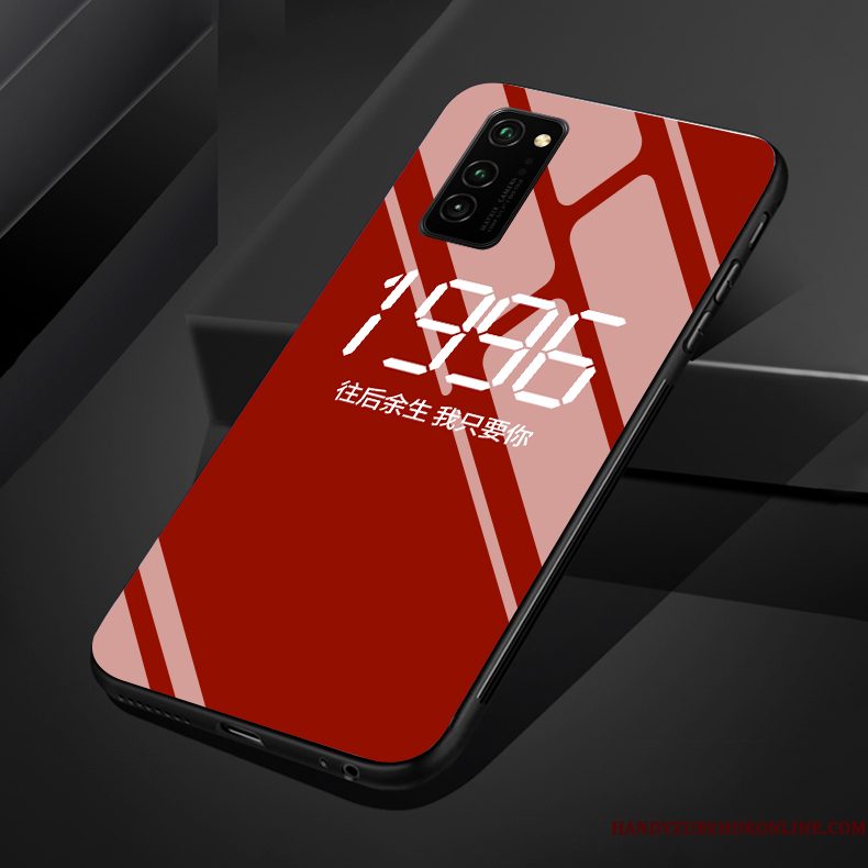 Hoesje Honor 30 Pro Siliconen Verjaardag Rood, Hoes Honor 30 Pro Telefoon Glas